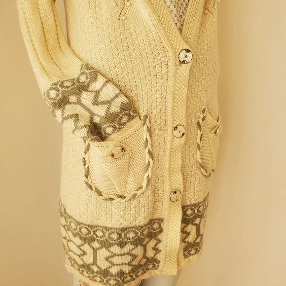 Vintage Pearl & Braid Embroidered Cardigan - Picture 2 of 12